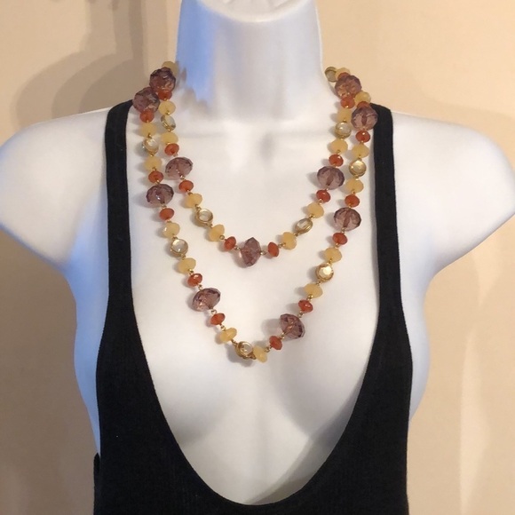 Vintage Joan Rivers Beaded Bejeweled Look Statement Necklace Flapper - Picture 4 of 6